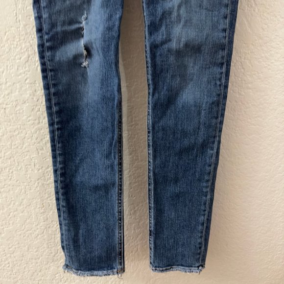 Rag & Bone Distressed The Skinny Jeans In La Paz Wash Size 25 - Picture 4 of 9